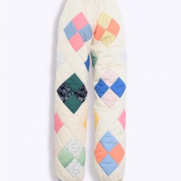 Colorful ADA Patchwork Quilted Joggers BNWT Yellow the Label - Picture 5 of 7